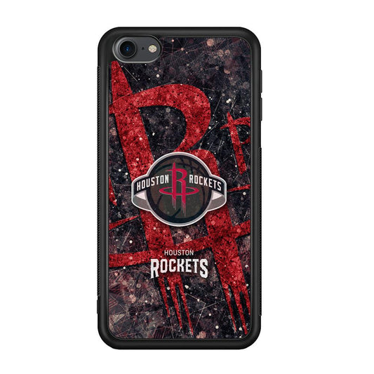 Houston Rockets Glory in Red iPod Touch 6 Case-Rubber Black (2D Case)-Oxvistore