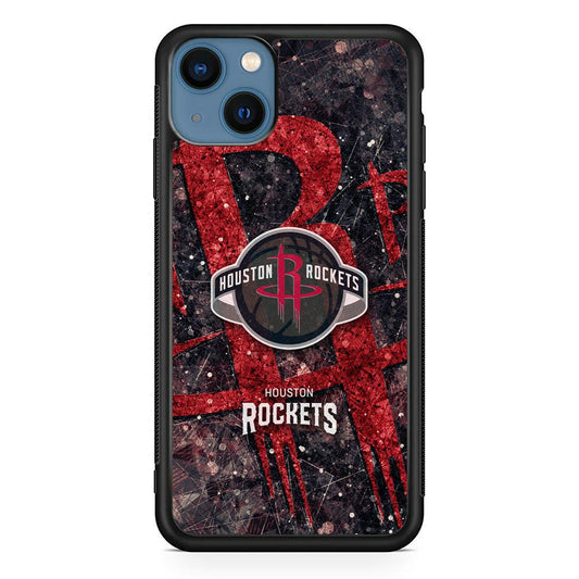 Houston Rockets Glory in Red iPhone 14 Case-Rubber Black (2D Case)-Oxvistore