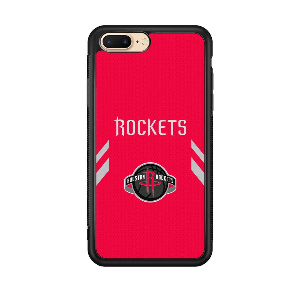 Houston Rockets Sense of Suit iPhone 7 Plus Case-Rubber Black (2D Case)-Oxvistore
