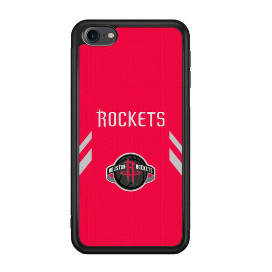 Houston Rockets Sense of Suit iPod Touch 6 Case-Rubber Black (2D Case)-Oxvistore