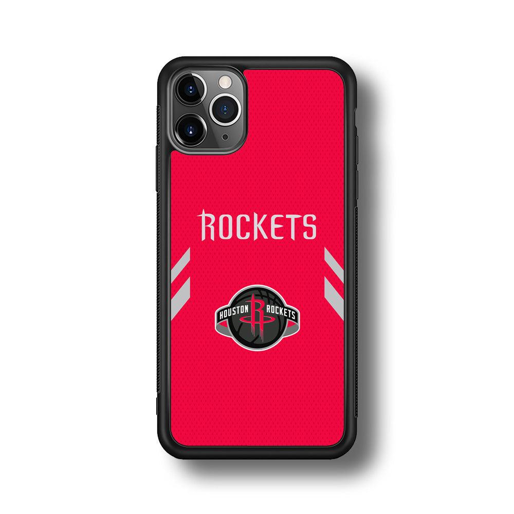 Houston Rockets Sense of Suit iPhone 11 Pro Case-Rubber Black (2D Case)-Oxvistore