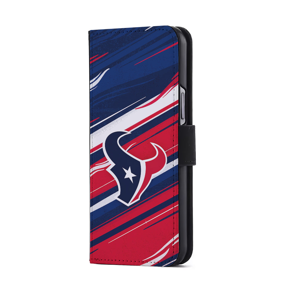 Houston Texans Abstract Color Flip Wallet Phone Case