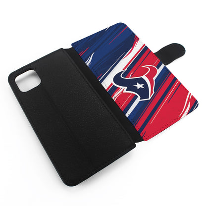 Houston Texans Abstract Color Flip Wallet Phone Case