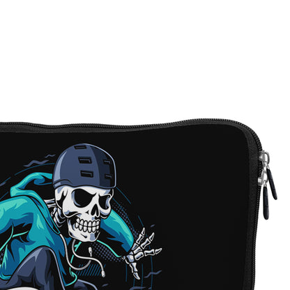 Human Skull Skateboarder Laptop Sleeve Protective Cover