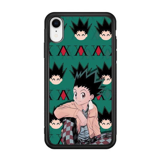 Hunter X Hunter Gon Relax Mode iPhone XR Case-Rubber Black (2D Case)-Oxvistore