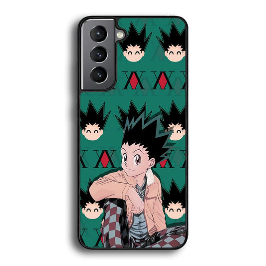 Hunter X Hunter Gon Relax Mode Samsung Galaxy S22 Plus Case-Rubber Black (2D Case)-Oxvistore