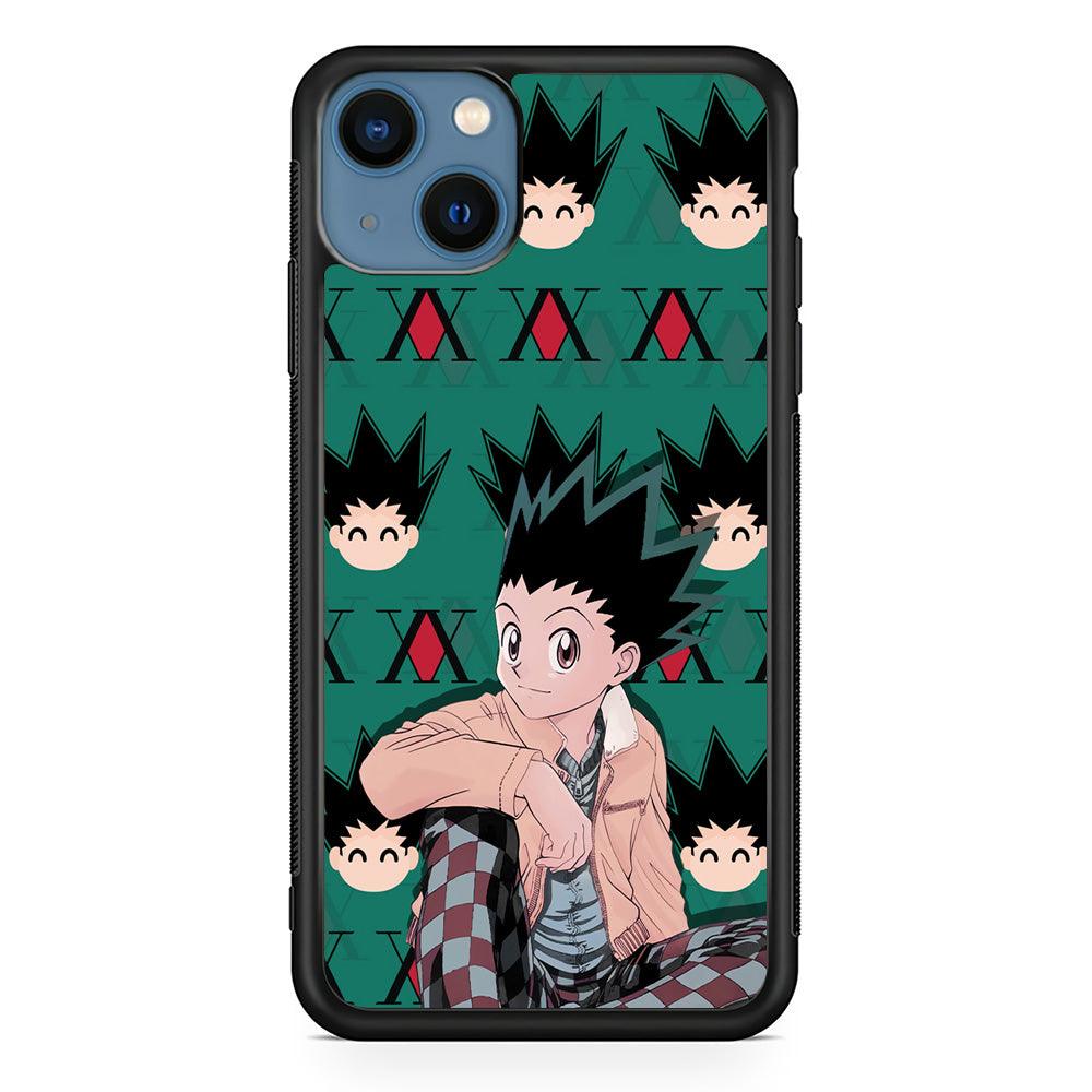 Hunter X Hunter Gon Relax Mode iPhone 15 Case-Rubber Black (2D Case)-Oxvistore