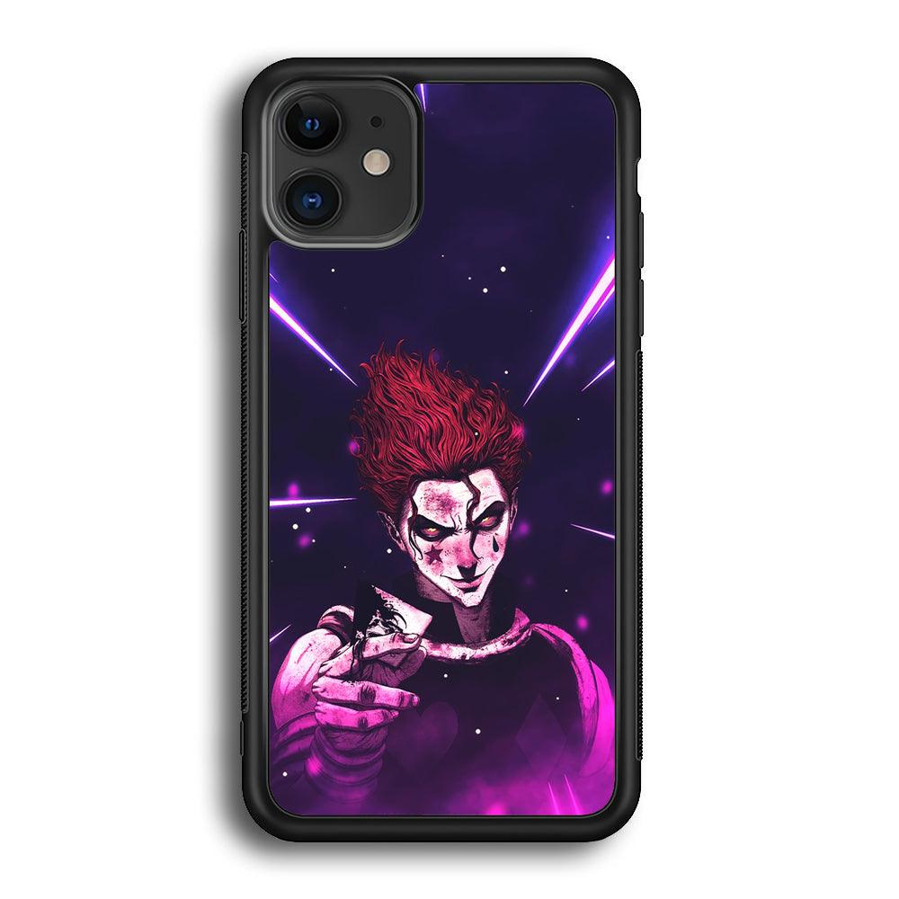 Hunter X Hunter Hisoka Gift Card iPhone 11 Case-Rubber Black (2D Case)-Oxvistore