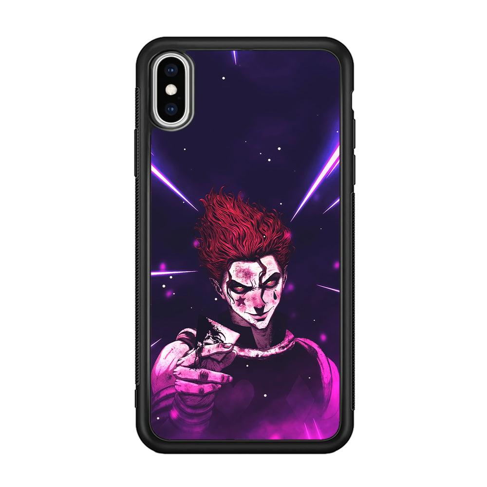 Hunter X Hunter Hisoka Gift Card iPhone Xs Max Case-Rubber Black (2D Case)-Oxvistore