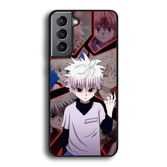 Hunter X Hunter Killua Cold Stare Samsung Galaxy S22 Plus Case-Rubber Black (2D Case)-Oxvistore
