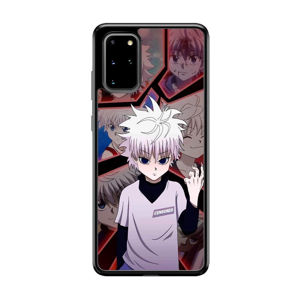 Hunter X Hunter Killua Cold Stare Samsung Galaxy S20 Plus Case-Rubber Black (2D Case)-Oxvistore