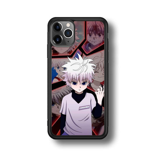 Hunter X Hunter Killua Cold Stare iPhone 11 Pro Max Case-Rubber Black (2D Case)-Oxvistore
