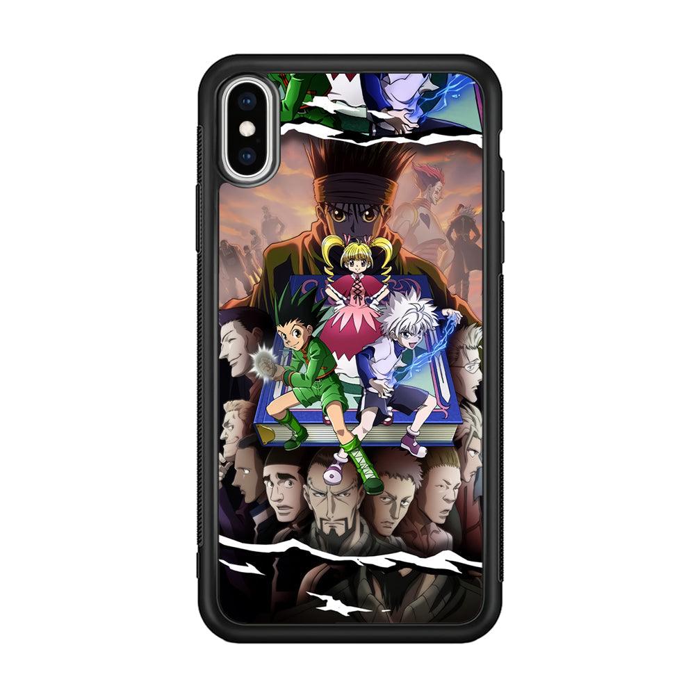Hunter x Hunter Book of Secret iPhone Xs Max Case-Rubber Black (2D Case)-Oxvistore