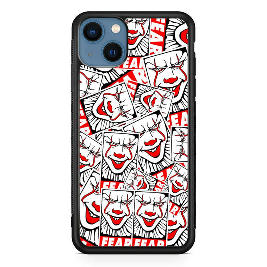 IT Fear Smile iPhone 14 Case-Rubber White (2D Case)-Oxvistore
