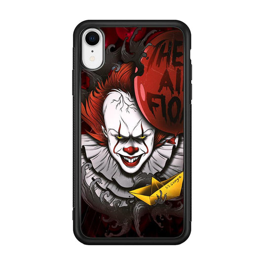 IT Pennywise All Float iPhone XR Case-Rubber Black (2D Case)-Oxvistore