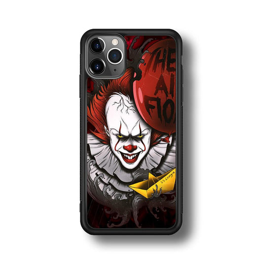IT Pennywise All Float iPhone 11 Pro Max Case-Rubber Black (2D Case)-Oxvistore