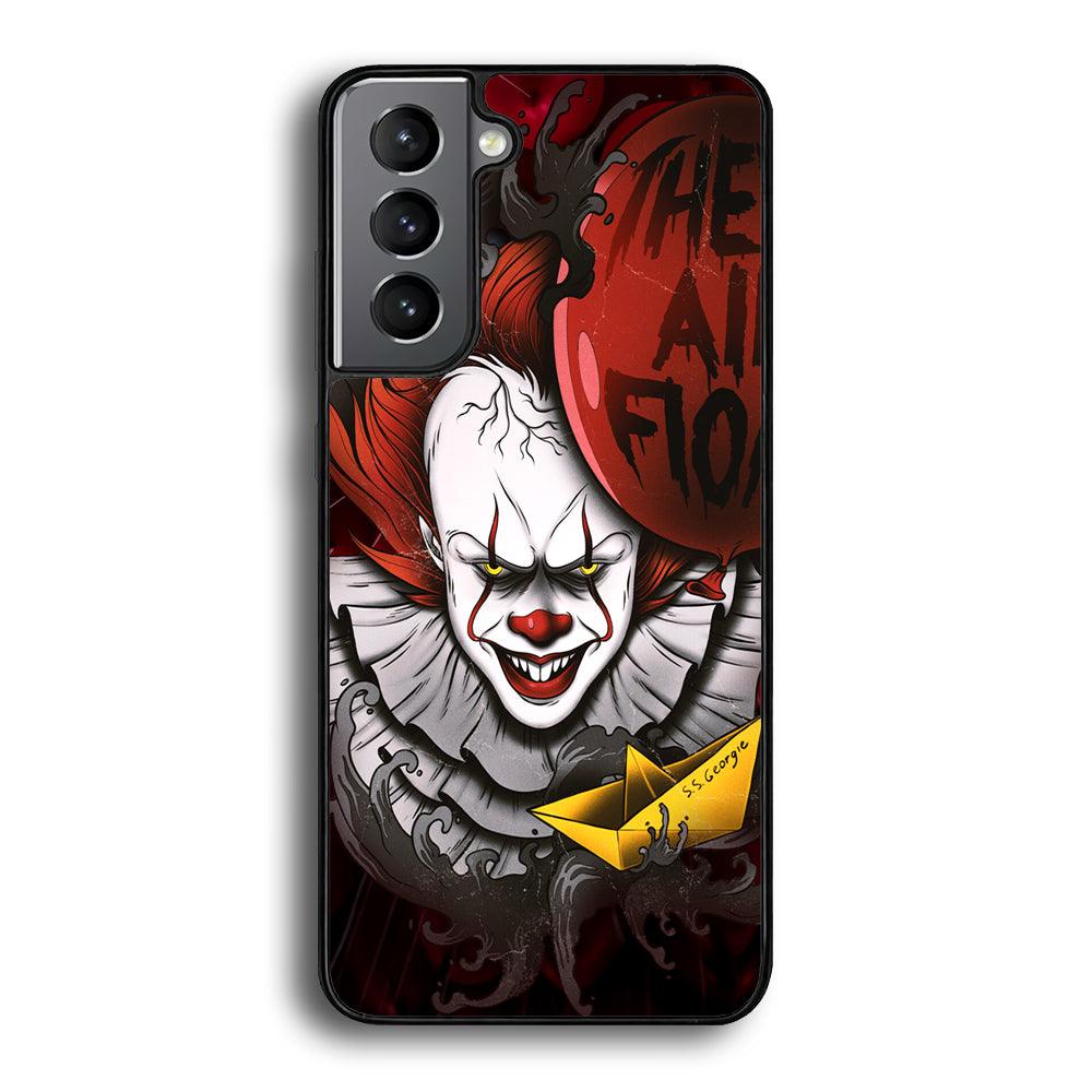 IT Pennywise All Float Samsung Galaxy S22 Case-Rubber Black (2D Case)-Oxvistore