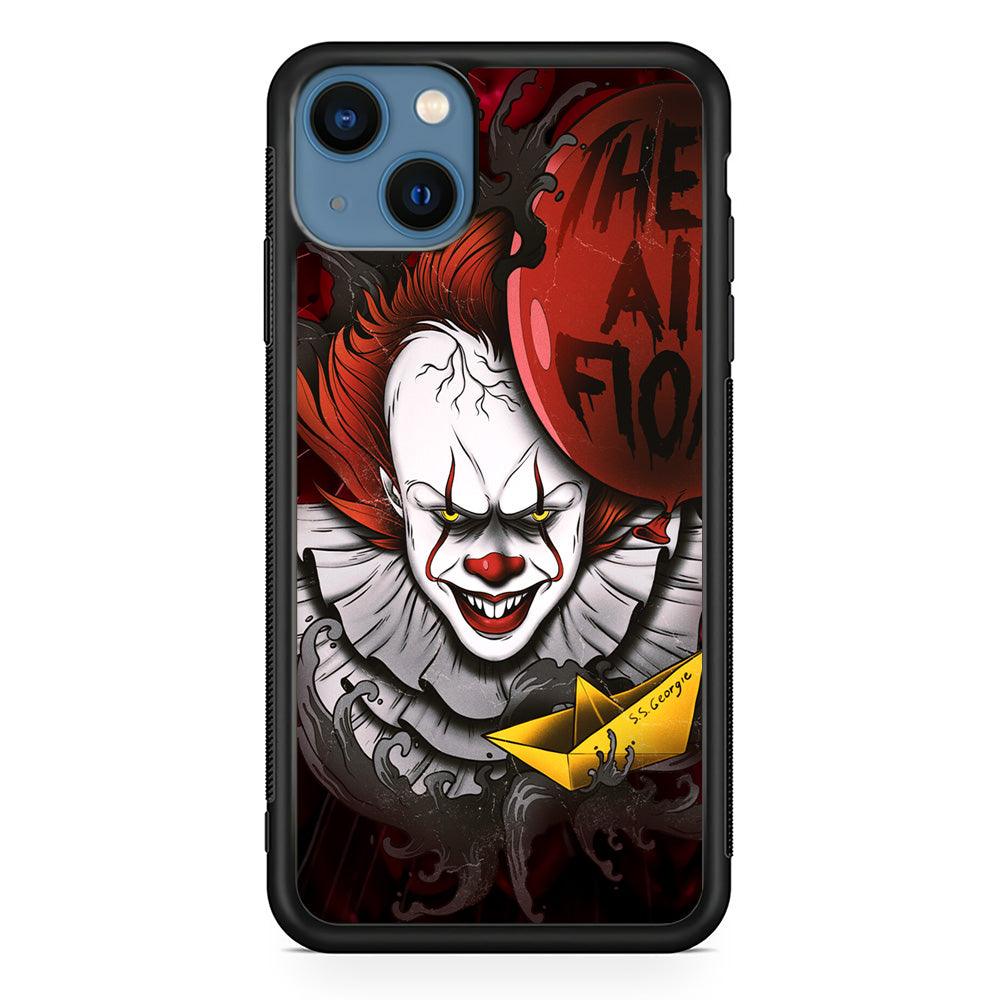 IT Pennywise All Float iPhone 15 Case-Rubber Black (2D Case)-Oxvistore