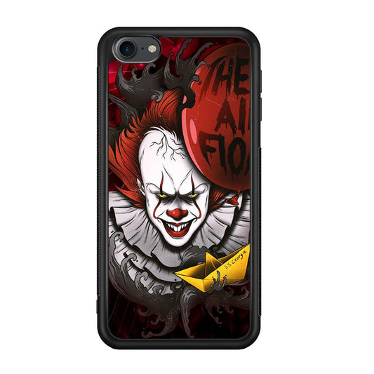 IT Pennywise All Float iPod Touch 6 Case-Rubber Black (2D Case)-Oxvistore