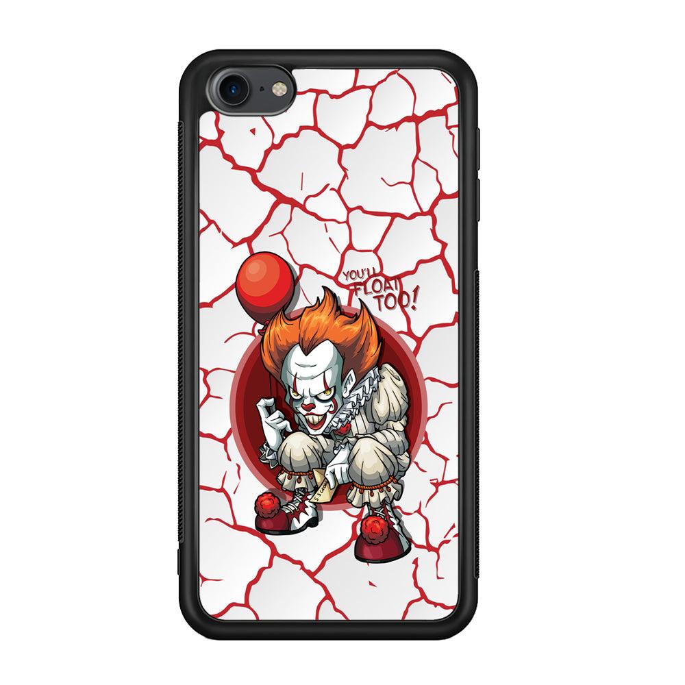 IT Pennywise Cracking The Curse iPod Touch 6 Case-Rubber Black (2D Case)-Oxvistore