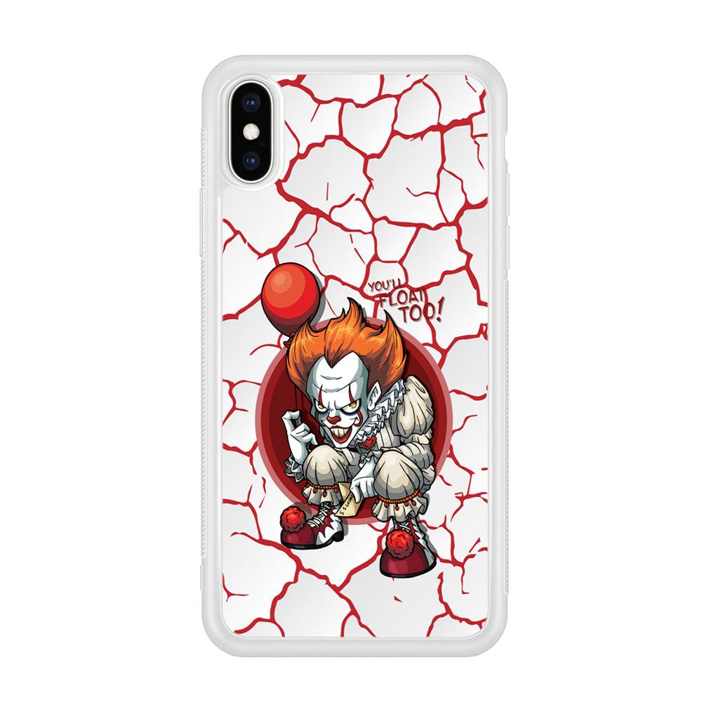 IT Pennywise Cracking The Curse iPhone X Case-Oxvistore