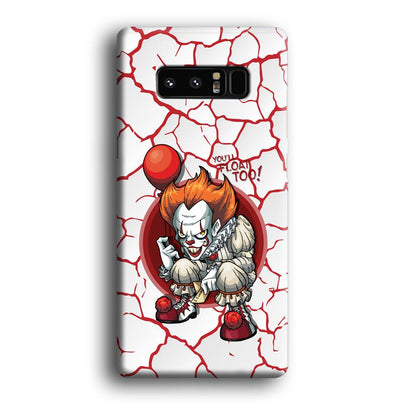 IT Pennywise Cracking The Curse Samsung Galaxy Note 8 Case-Oxvistore