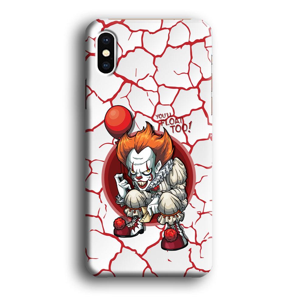 IT Pennywise Cracking The Curse iPhone X Case-Oxvistore