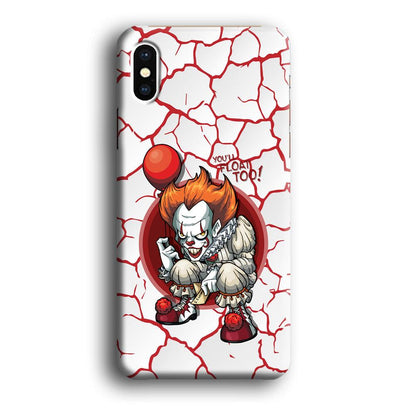 IT Pennywise Cracking The Curse iPhone X Case-Oxvistore