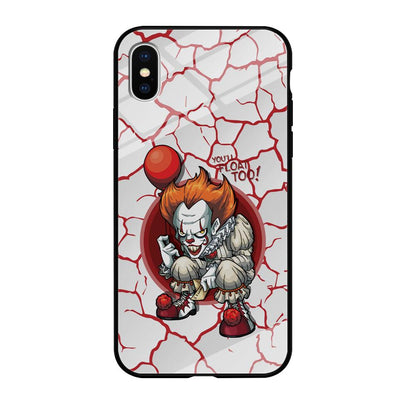 IT Pennywise Cracking The Curse iPhone X Case-Oxvistore