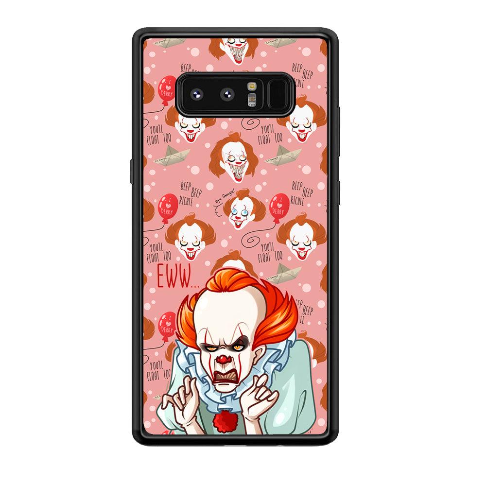 IT Pennywise Eww Pink Patern Samsung Galaxy Note 8 Case-Oxvistore