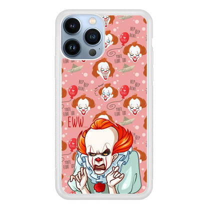 IT Pennywise Eww Pink Patern iPhone 14 Pro Max Case-Oxvistore