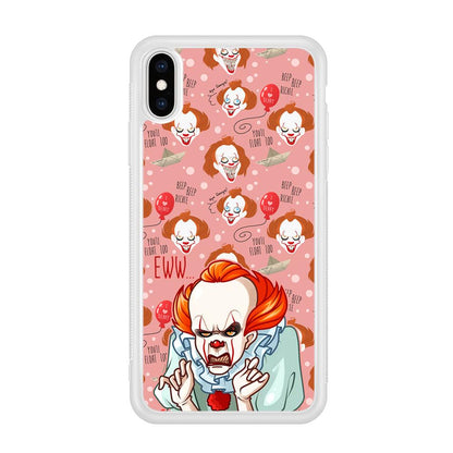 IT Pennywise Eww Pink Patern iPhone X Case-Oxvistore