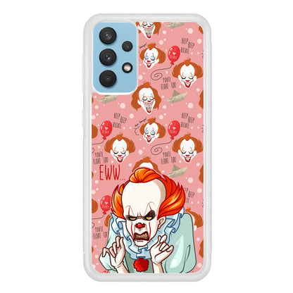 IT Pennywise Eww Pink Patern Samsung Galaxy A32 Case-Oxvistore