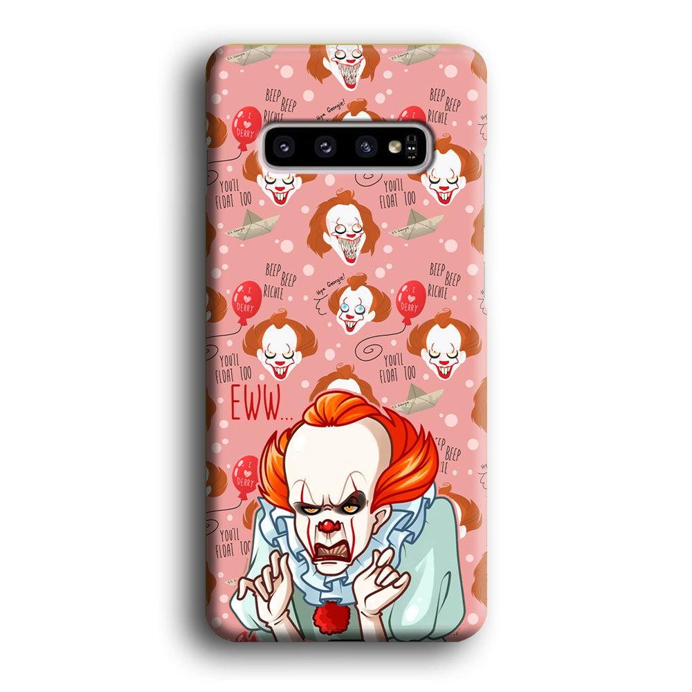 IT Pennywise Eww Pink Patern Samsung Galaxy S10 Plus Case-Oxvistore