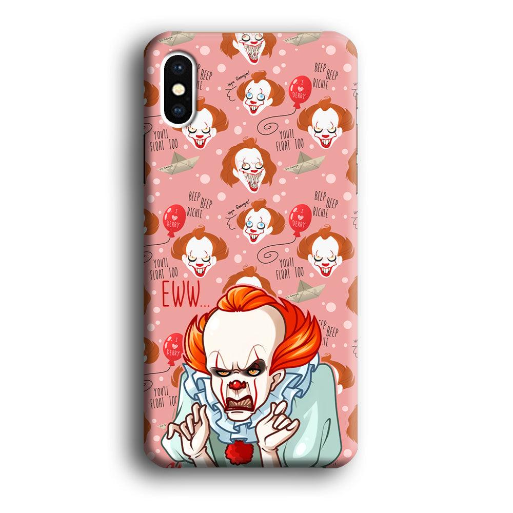 IT Pennywise Eww Pink Patern iPhone X Case-Oxvistore