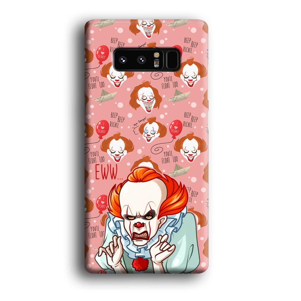 IT Pennywise Eww Pink Patern Samsung Galaxy Note 8 Case-Oxvistore