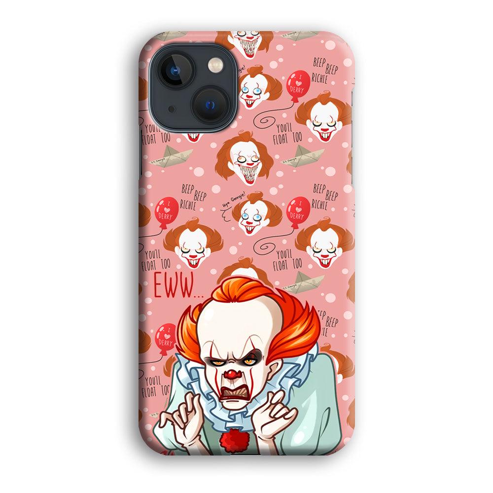 IT Pennywise Eww Pink Patern iPhone 15 Plus Case-Oxvistore