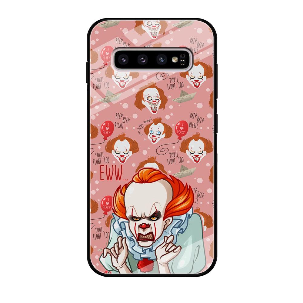 IT Pennywise Eww Pink Patern Samsung Galaxy S10 Case-Oxvistore