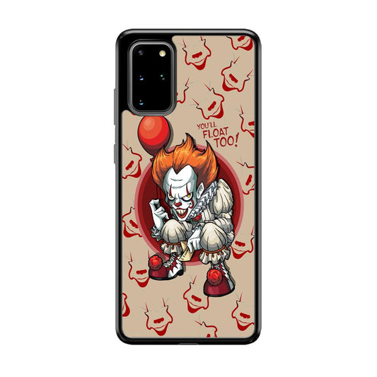 IT Pennywise Smile Patern Background Samsung Galaxy S20 Plus Case-Rubber Black (2D Case)-Oxvistore