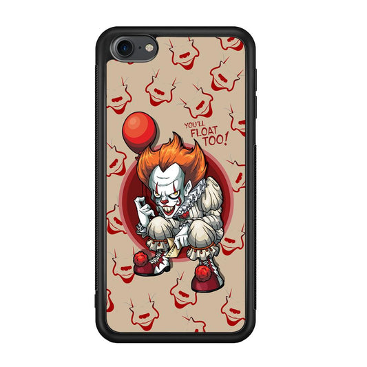 IT Pennywise Smile Patern Background iPod Touch 6 Case-Rubber Black (2D Case)-Oxvistore