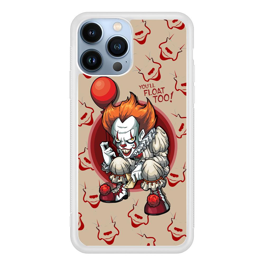 IT Pennywise Smile Patern Background iPhone 15 Pro Case-Oxvistore