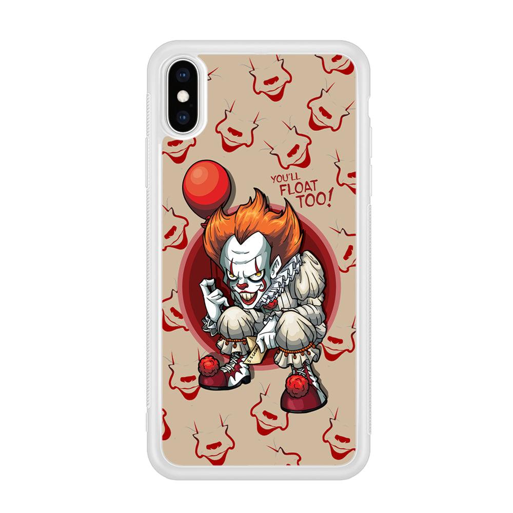 IT Pennywise Smile Patern Background iPhone X Case-Oxvistore