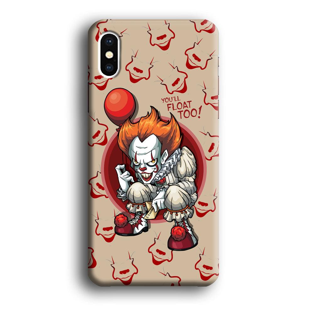 IT Pennywise Smile Patern Background iPhone X Case-Oxvistore