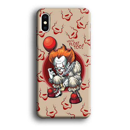 IT Pennywise Smile Patern Background iPhone X Case-Oxvistore