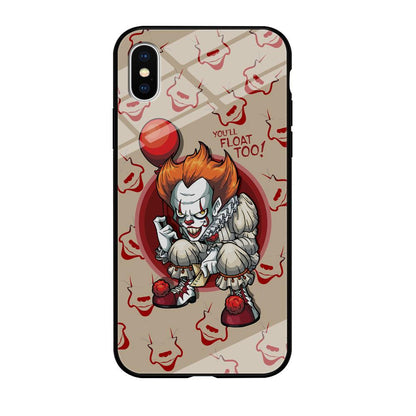 IT Pennywise Smile Patern Background iPhone X Case-Oxvistore