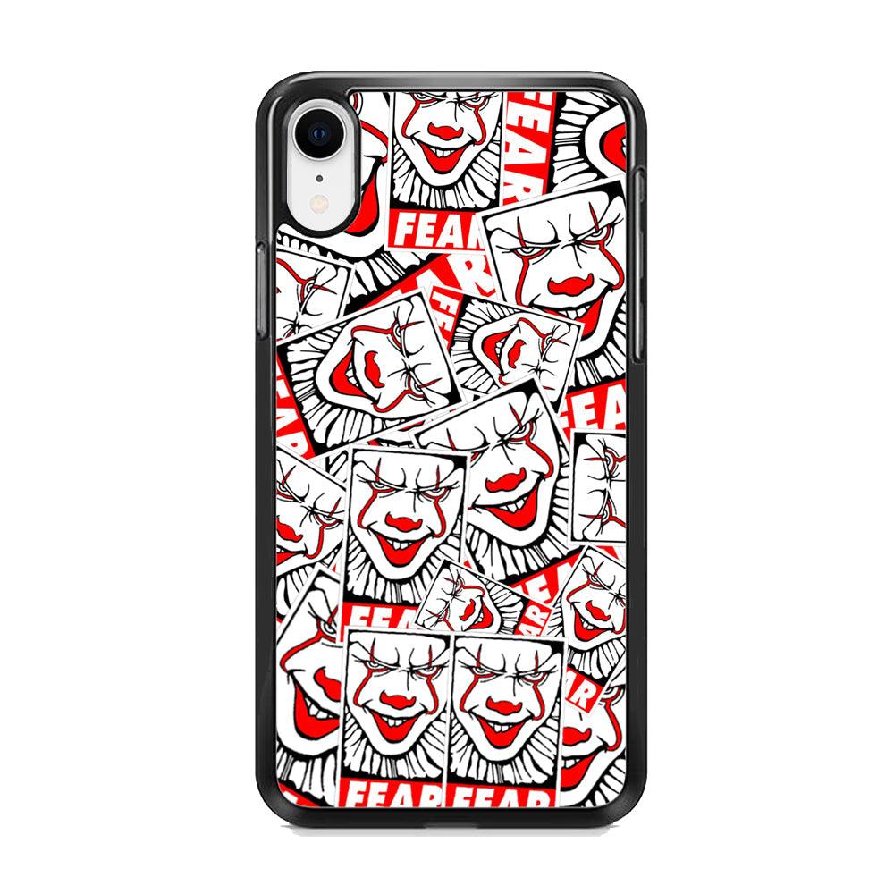 IT Fear Smile iPhone XR Case-Rubber White (2D Case)-Oxvistore