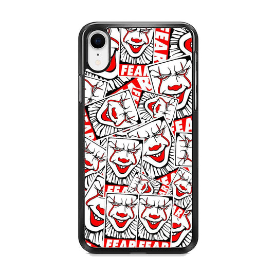IT Fear Smile iPhone XR Case-Rubber White (2D Case)-Oxvistore