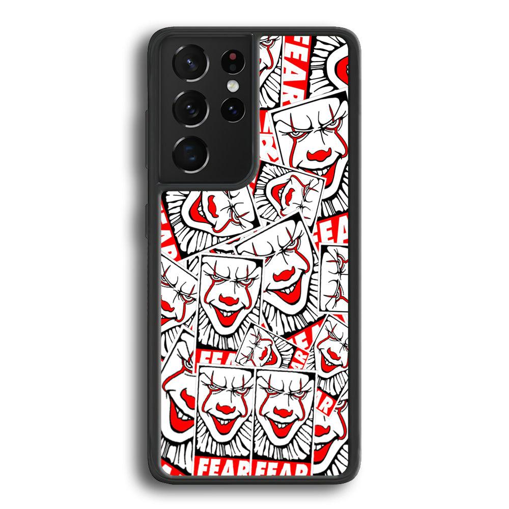 IT Fear Smile Samsung Galaxy S21 Ultra Case-Rubber Black (2D Case)-Oxvistore