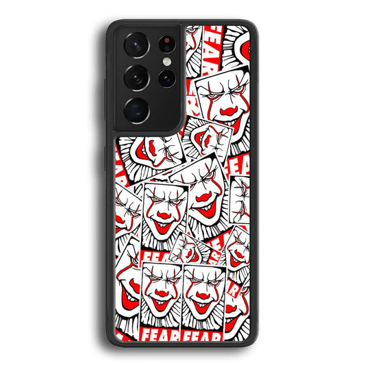 IT Fear Smile Samsung Galaxy S21 Ultra Case-Rubber Black (2D Case)-Oxvistore