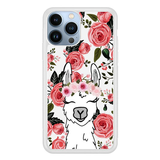 Ilama Flower Angel iPhone 15 Pro Case-Oxvistore